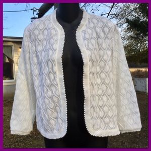 Vtg “Venetian Lace” Cardigan, sz M